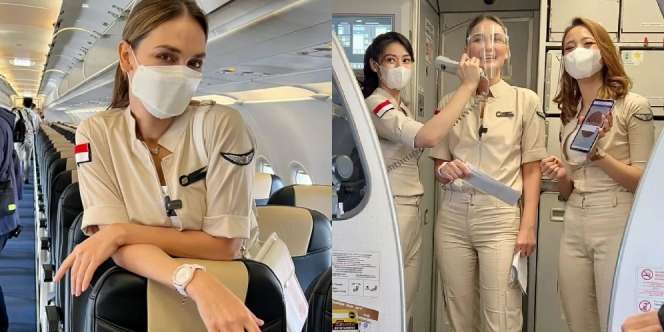 12 Potret Luna Maya Jadi Pramugari, Bikin Para Penumpang Auto Terhipnotis Dibuatnya!