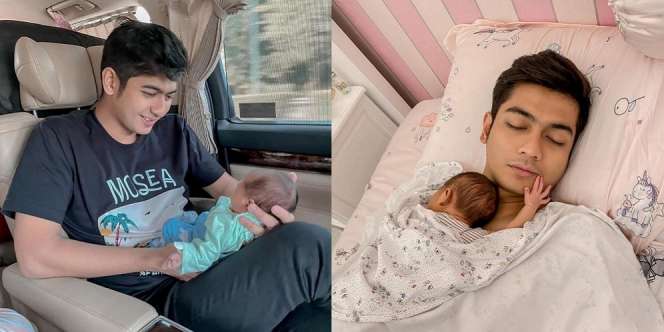 Potret Teuku Ryan Pancarkan Aura Cool Daddy, Udah Ingin Tambah Anak Cowok Walau Moana Belum Genap Sebulan