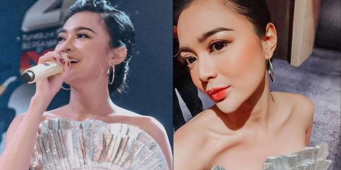 Tampil Berkilauan, Ini Potret Wika Salim saat Manggung Pakai Mini Dress Silver yang Memukau