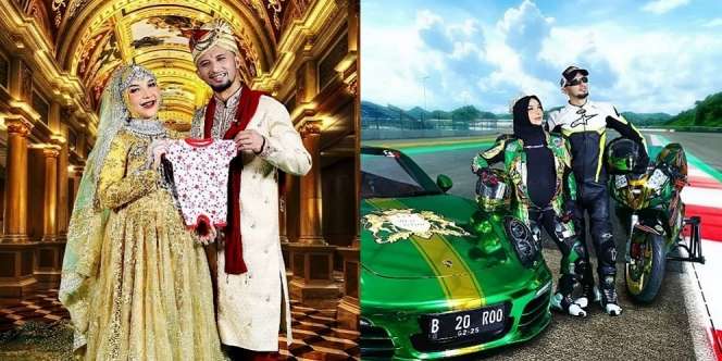 10 Potret Maternity Shoot Roro Fitria yang Nyentrik, Bertema Kerajaan Sampai Jadi Pembalap
