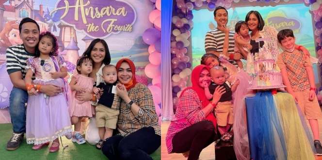 10 Potret Perayaan Ulag Tahun Ansara Anak Caca Tengker Bertema Princess Sofia, Kehadiran Rayyanza Bikin Salfok