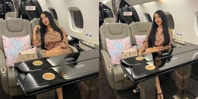 9 Potret Lucinta Luna Naik Privat Jet Juragan 99, Anggun Tenteng Tas Hermes Birkin Sambil Pamer Wajah Baru 