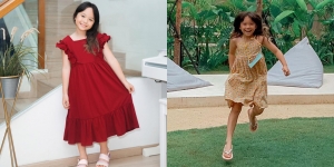 10 Potret Gemas Gempita Kenakan Dress, Gayanya Anggun Bak Gadis Remaja