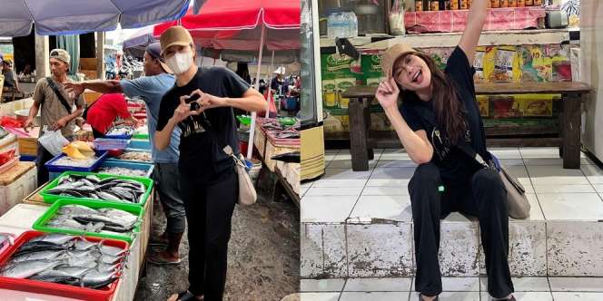 Stay Humble dan Merakyat, Ini Deretan Potret Tamara Bleszynski Belanja di Pasar Tradisional