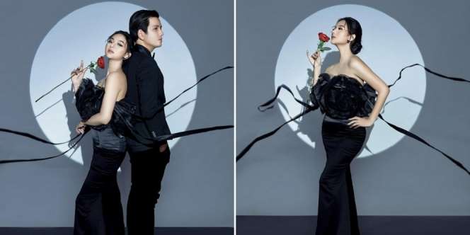 10 Potret Prewedding Glenca Chysara dan Rendi Jhon, Glamour dengan Outfit Serba Hitam