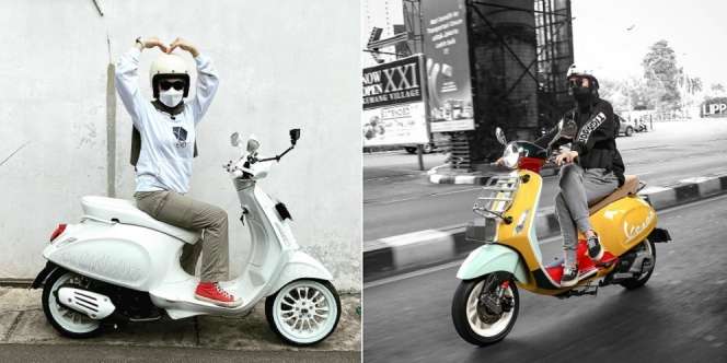 Deretan Potret Dian Ayu Lestari saat Naik Vespa, Ibu 3 Anak yang Gayanya Bak ABG Kekinian