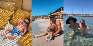 8 Potret Baby Izz yang Pertama Kali ke Pantai, Asyik Berjemur Sampai Main Air Bareng Nikita Willy dan Indra Priawan