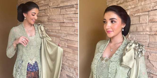 10 Potret Tsania Marwa Tampil dengan Kebaya Hijau Olive, Anggun Banget Bak Putri Keraton