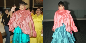 7 Potret Marshanda Datang ke Gala Premiere Film 'Gendut Siapa Takut?', Anggun Kenakan Gaun Berlayer