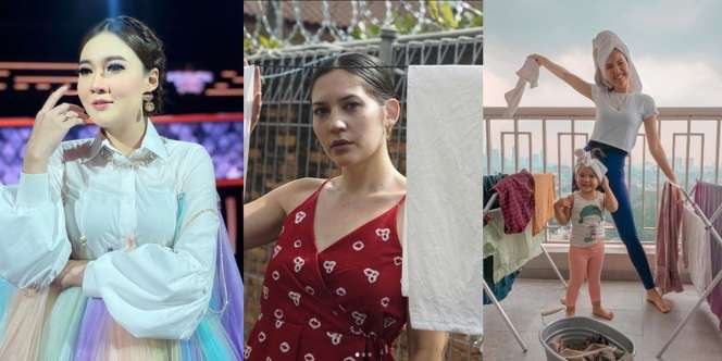 Potret Artis Lagi Jemur Baju, Hannah Al Rashid Estetik Pakai Dress hingga Nella Kharisma Pasang Ekspresi Mewek