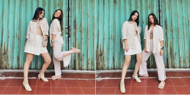 Sama-Sama Cantik hingga Sering Disebut Kembar, Ini 7 Adu Gaya Haico Van der Veken dan Angela Gilsha dengan Outfit Casual