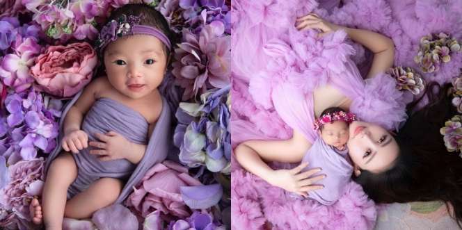 Bertema Peri, Ini 11 Potret Cantiknya Newborn Photoshoot Anak Emily Young Ryu yang Bertabur Bunga