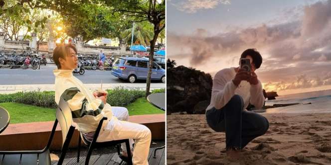 Liburan ke Indonesia, Ini Deretan Potret Donghae Super Junior Melancong ke Bali Menikmti Indahnya Pantai