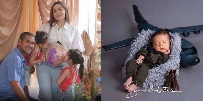 Cowok Satu-Satunya, Ini 7 Newborn Photoshoot Anak Yasmine Wildblood yang Gemes jadi Pilot Bareng Kakak  