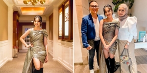10 Potret Cantik Zee JKT48 di Gala Premiere Film 'Kalian Pantas Mati', Anggun dengan Gaun Mengkilap