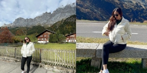 Potret Keseruan Aura Kasih Jalan-Jalan ke Swiss, Pamer Pemandangan Pengunungan Serba Indah