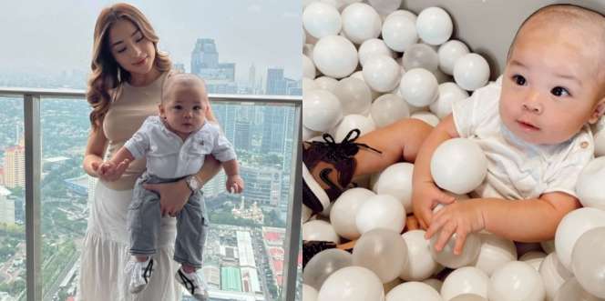 Botak Pelontos, Ini 10 Potret Baby Izz yang Makin Menggemaskan di Usia 6 Bulan