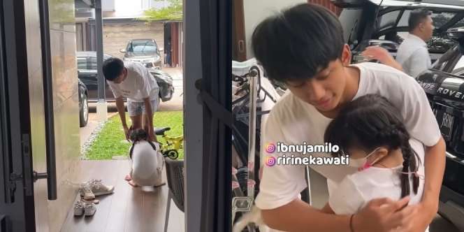 7 Potret Kedekatan Anak Ibnu Jamil dan Putri Ririn Ekawati, Sudah Mulai Akrab dan Makin Sayang
