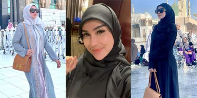 Biasa Tampil Terbuka Pakai Baju Ketat, Ini Potret Pedangdut Bebizie Berhijab Pas Umrah yang Bikin Hati Adem