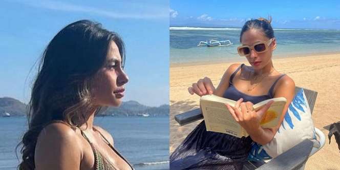 Ini Potret Valerie Thomas Asyik Bersantai di Pantai, Mulai Berjemur sampai Baca Buku