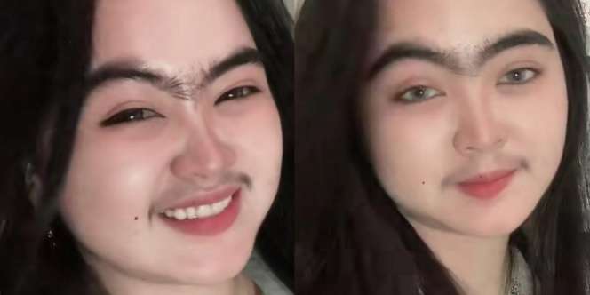 Potret Gadis Viral dengan Alis Menyatu, Netizen Salfok Kumisnya Juga Lebat