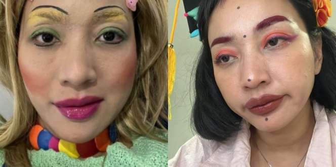 Bikin Tepok Jidat, Ini Dandanan Nyeleneh Hesti Purwadinata yang Kocak Banget