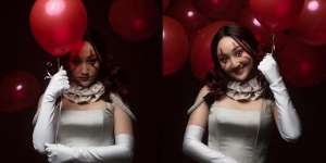 Potret Sandrina Mazaya IMB Cosplay Jadi Pennywise 'It' Saat Halloween, Imut dan Serem Jadi Satu