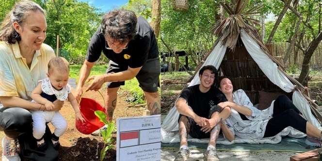 Deretan Potret Keluarga Nadine Chandrawinata Liburan ke Bali, Ajak Baby Djiwa Menanam Pohon dan Kenalkan Alam