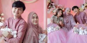 Potret Acara Akikah Anak Kembar Anisa Rahma yang Bertema Pink, Alma dan Alsha Gemesin Banget!