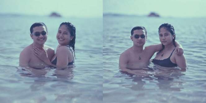 Sederet Potret Liburan Sitha Marino dan Bastian Steel di Labuan Bajo, Pelukan di Laut sambil Pakai Swimsuit