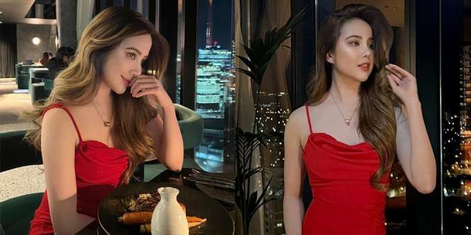 Deretan Potret Agatha Chelsea dalam Balutan Dress Merah Tanpa Lengan, Pancarkan Aura Anggun dan Menawan