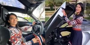 9 Potret Farah Quinn Antar-Jemput Anak Pakai Mobil Sport McLaren Senna, Kece Banget!