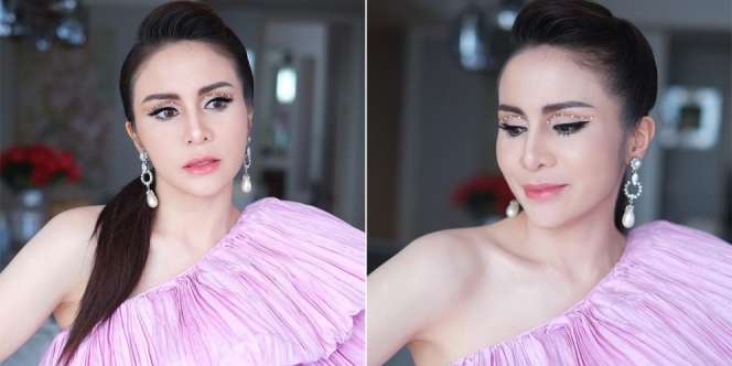 Cantiknya Berkilauan, Ini Deretan Potret Momo Geisha dengan Makeup Mata Mutiara yang Menawan