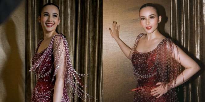 Potret Detail Gaun After Party Pernikahan Chelsea Islan, Usung Tema Estetika Modern yang Glamor dan Berkilauan