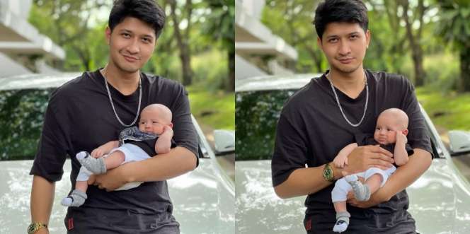 Deretan Potret Aditya Zoni Momong Baby Zayn, Cool Daddy Abis!