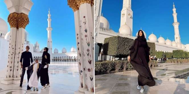 Potret Mikaila Patritz Liburan Bareng Keluarga ke Abu Dhabi, Tampak Makin Anggun dengan Hijab Hitam