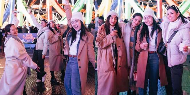 10 Potret Enzy Storia Liburan ke Winter Wonderland London, Bareng Febby Rastanty dan Hesti Purwadinata juga loh!