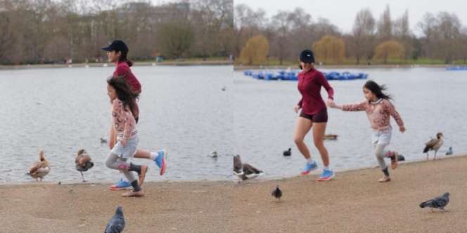 10 Potret Gisella Anastasia Jogging di London, Tetap Rajin Olahraga Meski Lagi Liburan