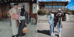 Deretan Potret Keluarga Natta Reza Liburan ke Jepang, Tampil Senada Hingga Pakai Kimono