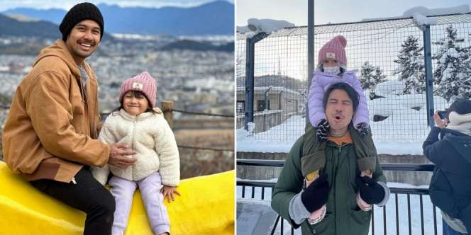 10 Potret Chicco Jerikho Momong Anak saat Liburan ke Jepang, Cool Daddy Banget!