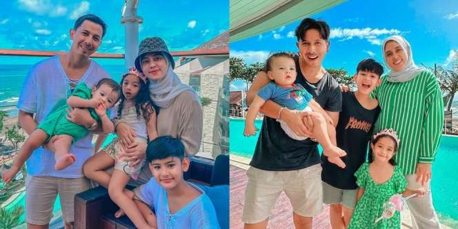 Deretan Potret Keluarga Fairuz A Rafiq dan Sonny Septian Liburan ke Bali, Paras Anaknya Cakep Semua!
