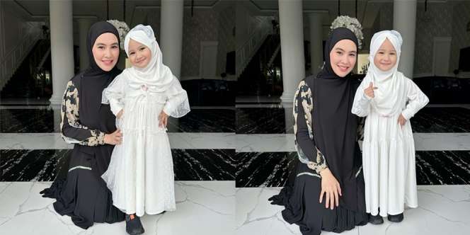10 Potret Menggemaskan Khalisa Aghnia Anak Kartika Putri Saat Menggunakan Kerudung, Makin Terlihat Imut!