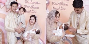 10 Potret Akikah Baby Shafanina Anak Kedua Tasya Kamila, Tampil Manis Pakai Dress Putih!