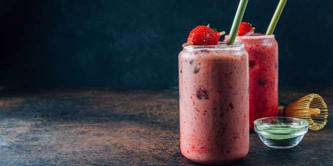 Resep Korean Strawberry Milk Latte, Minuman Segar ala Cafe dari Tiga Bahan 