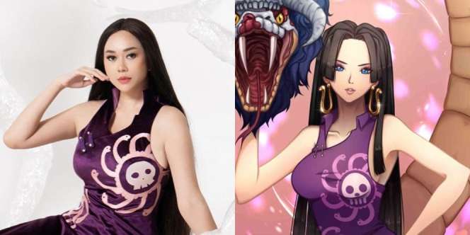 Deretan Potret Aura Kasih Cosplay Karakter Boa Hancock dari Anime 'One Piece', Mirip Banget!