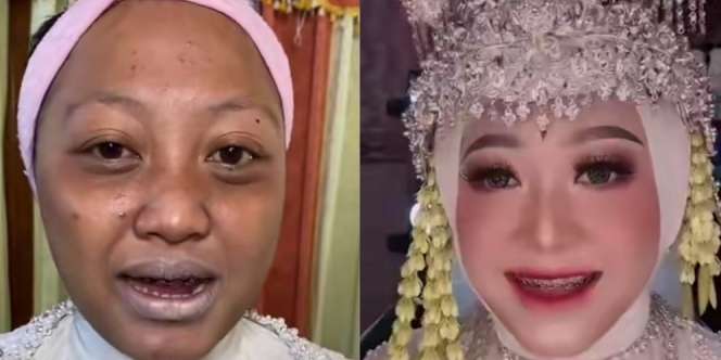 Potret Pengantin Sebelum VS Sesudah Make Up, Bikin Pangling Banget Bak Langit dan Bumi