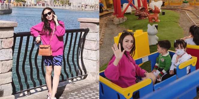 Tampil Simple tapi Tetap Mewah, Ini 10 Potret Momo Geisha Liburan Bareng Keluarga ke Legoland Dubai
