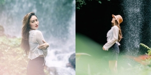 Deretan Potret Outfit Transparan Natasha Wilona yang Curi Perhatian, Tampil Memesona di Air Terjun