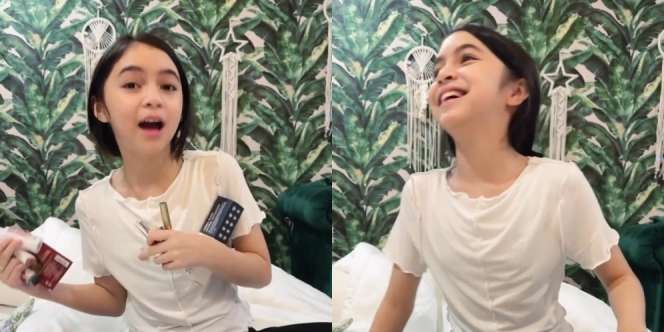 10 Momen Sienna Anak Marshanda Bikin Video Review ala Beauty Vlogger, Gayanya yang Centil Gemesin Banget!