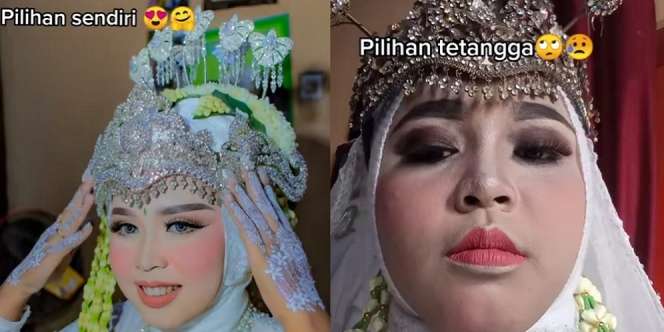 Potret Beda Make Up Pernikahan Pilihan Sendiri VS Tetangga, Netizen Ikut Kesel Kenapa Nurut Banget